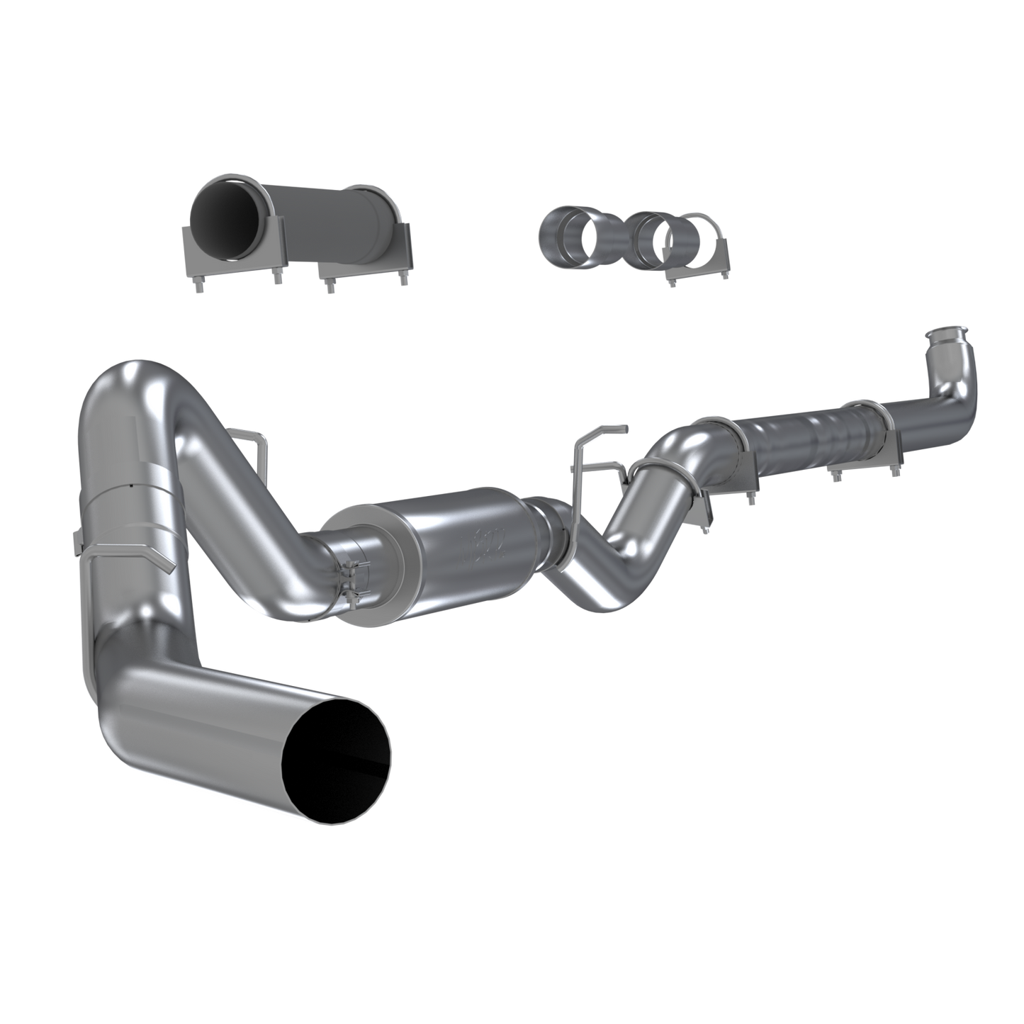 4 Inch Single Side Aluminized Steel No Muffler For 01-07 Silverado/Sierra 2500/3500 Duramax Classic Extended/Crew Cab MBRP