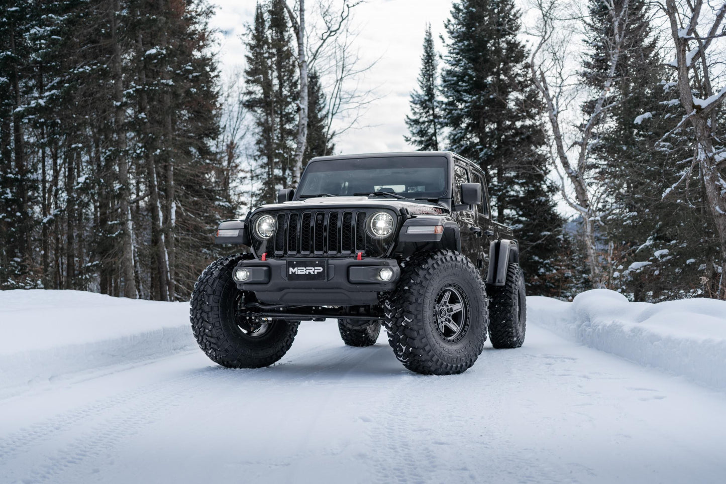 21-23 Jeep Gladiator Armor Plus Series T409 Stainless Steel 3 Inch Filter Back Rear Turn Down Exhaust System MBRP-9