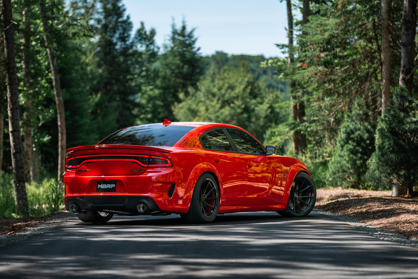 T304 Stainless Steel 3.0 Inch Cat-Back Dual Rear Race Profile with Dual Carbon Fiber Tips 15-23 Dodge Charger MBRP-8