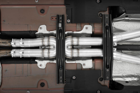 T304 Stainless Steel 3.0 Inch Cat-Back Dual Rear Race Profile with Dual Carbon Fiber Tips 15-23 Dodge Charger MBRP-1