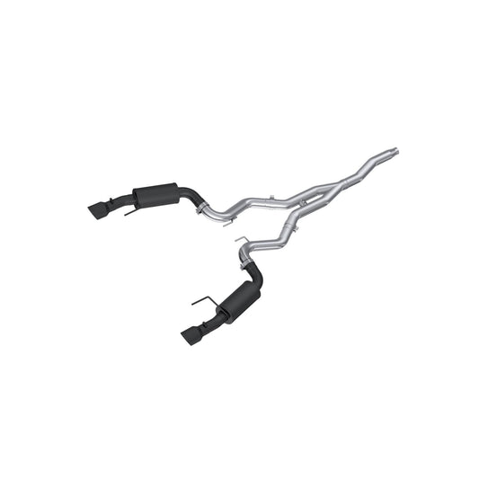3 Inch Cat Back Exhaust System For 15-18 Ford Mustang 2.3 EcoBoost No Convertible Dual Split Rear Street Version 4.5 Inch Tips MBRP-1