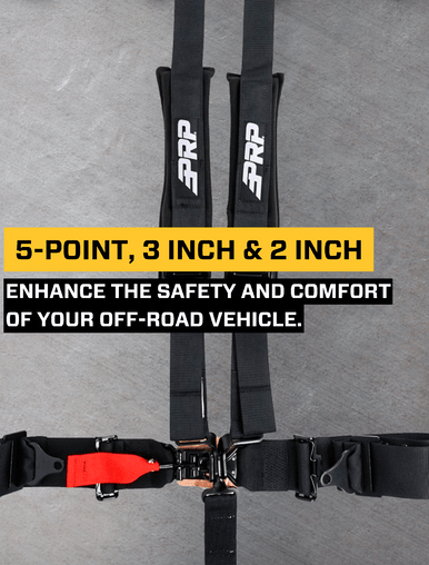 5.3x2 Harness with Removable Pads on Shoulder Pull Up Lap Belts PRP Seats