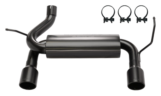 2007-2018 Jeep JK Dual Exit Axle Back Black System 409 Stainless With Street Pro Muffler SJJ20SB Pypes Performance Exhaust-1