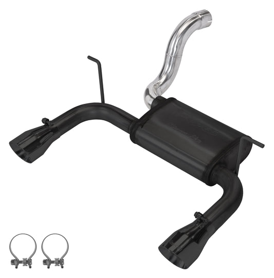 Axle-Back System 18-22 Jeep Jl Dual Exit 2.5 Inch Intermediate And Tailpipe Street Pro Muffler Hardware Incl Black 4 Inch Dual Tips Included Stainless Steel Pypes Performance Exhaust-1