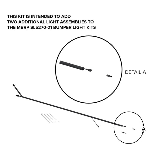 24-Up Ford Ranger Raptor Bumper Light Harness MBRP-1