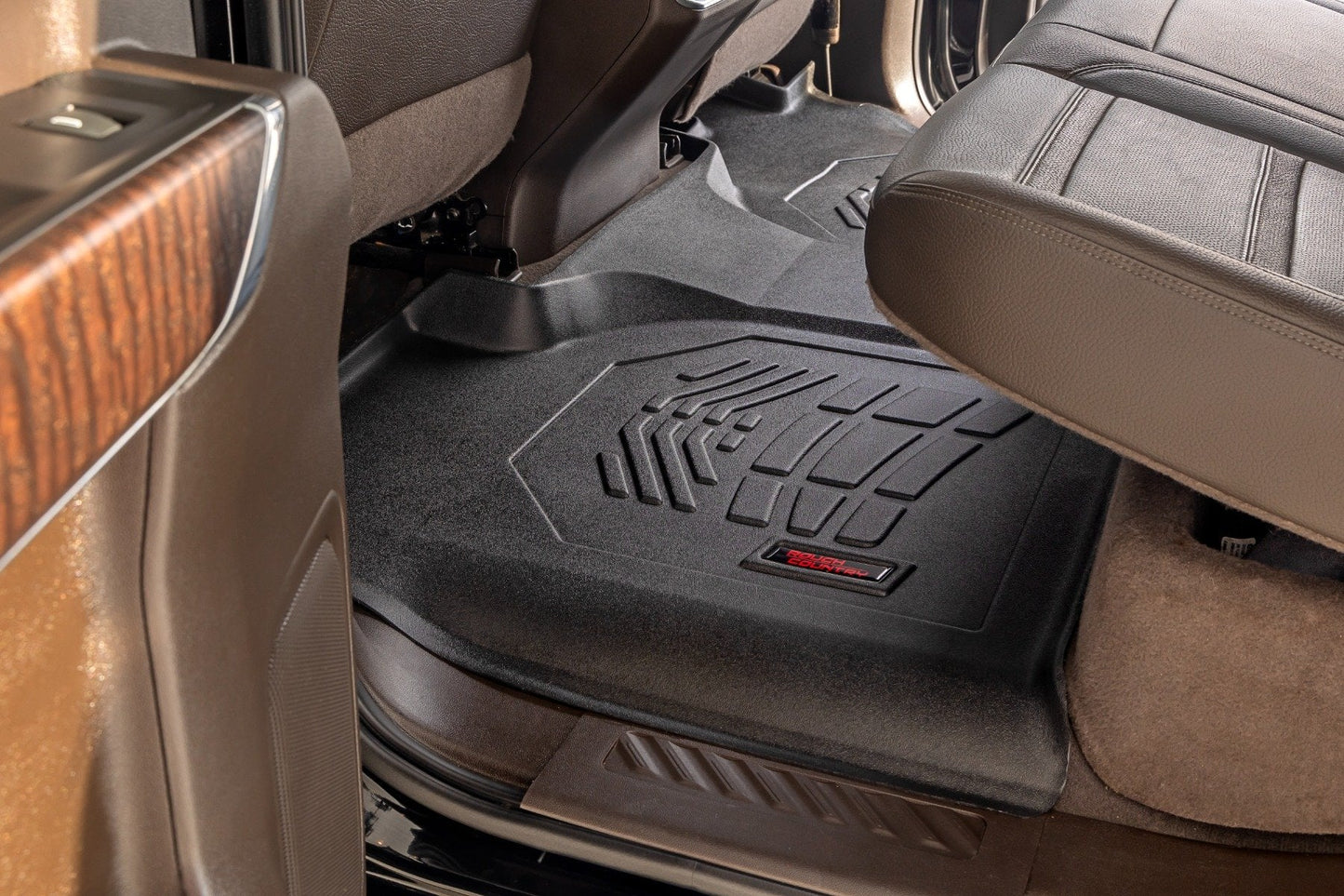Sure-Fit Floor Mats FR & RR FR Over Hump Crew Silverado/Sierra 1500/2500HD/3500HD (19-26) Rough Country-4