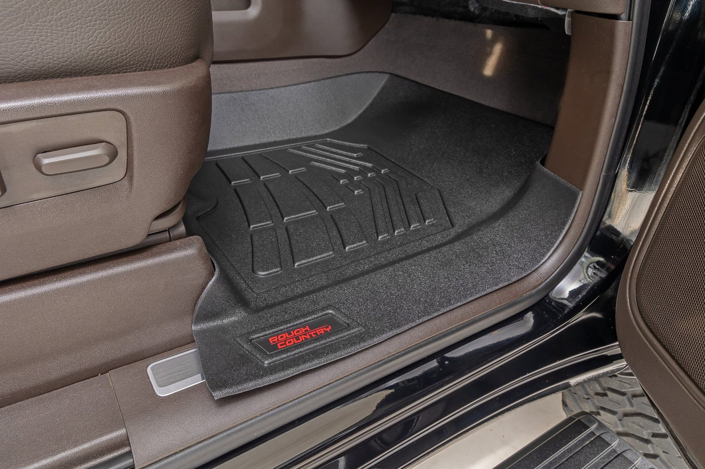 Floor Mats FR Bucket Crew Silverado/Sierra 1500/2500HD/3500HD (19-26) Rough Country-5