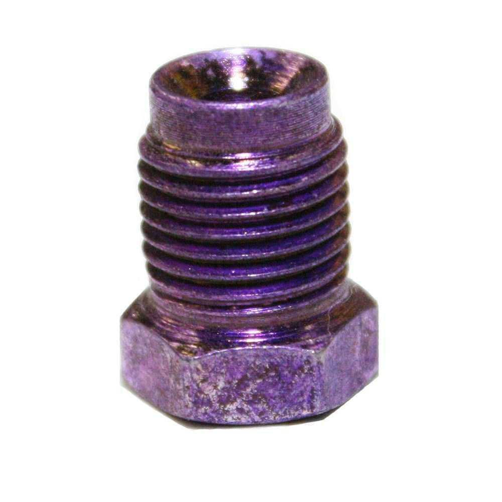 Sp10-10- 10pack: 3 / 16, 1 / 2-20, 9 / 16 Hex Fitting Inverted, Violet Fine Lines