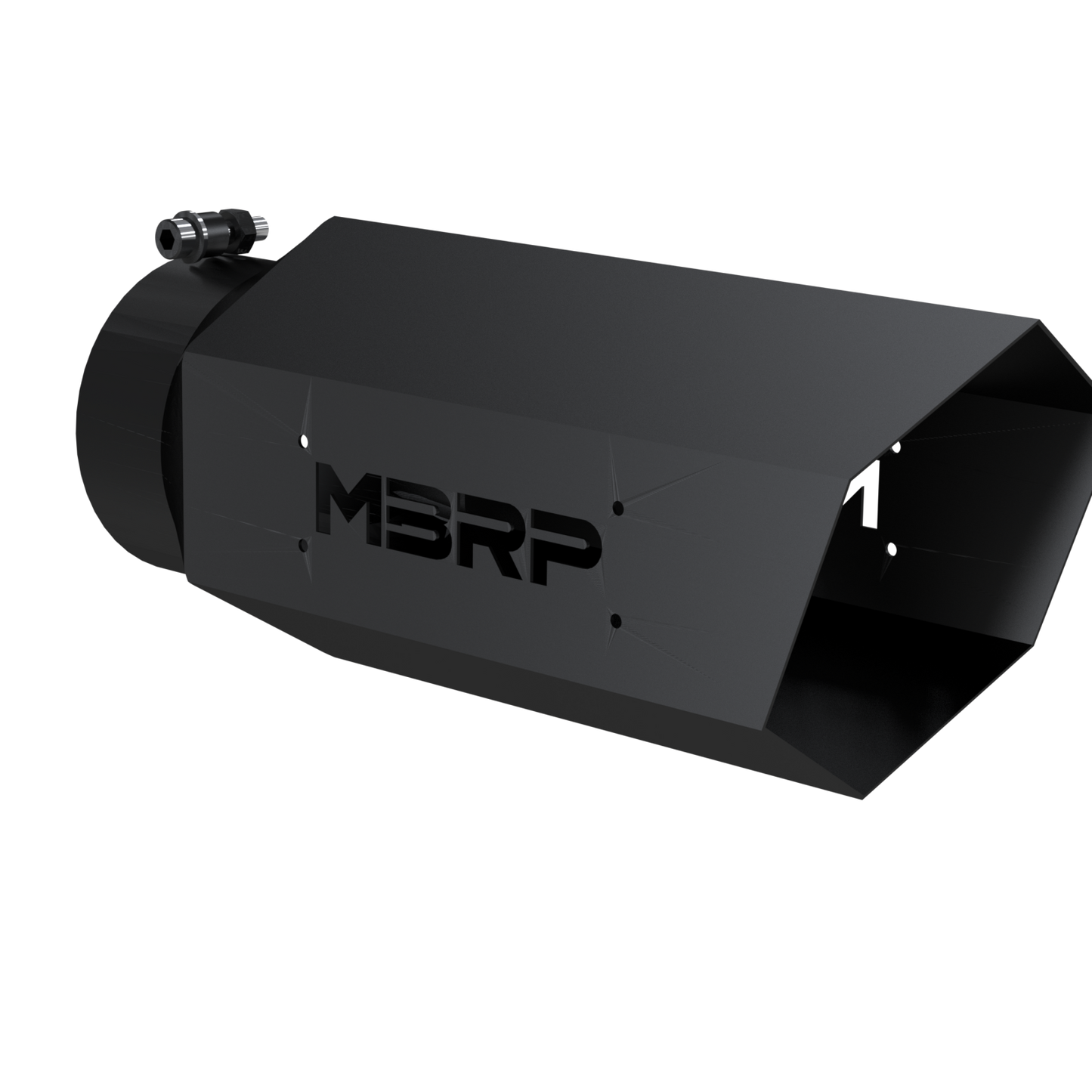 Universal 4 Inch Hexagon Shaped 16 Inch Assembled Armor BLK Exhaust Tip MBRP