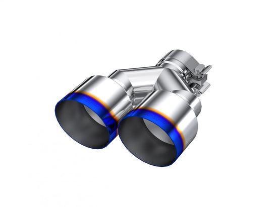 T304 Stainless Steel Burnt End Tip Pro Series 2.5 Inch ID Dual 4 Inch OD Out 9.55 Inch Length Single Wall MBRP-1