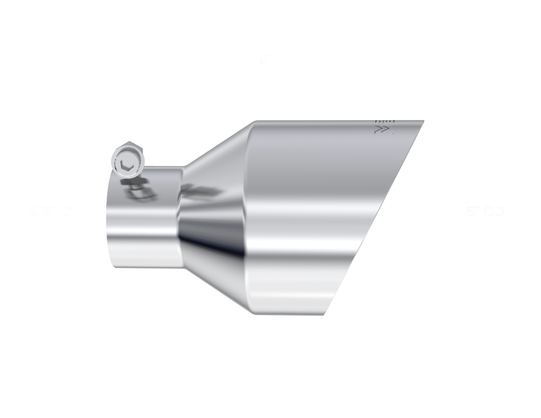 Universal Mirror Polished Tip, 2.5-Inch ID, 5-Inch OD Angle Cut Dual Wall MBRP-1