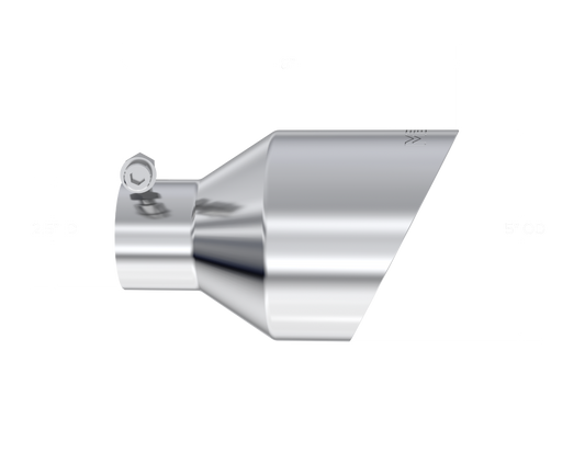 Universal Mirror Polished Tip, 2.5-Inch ID, 5-Inch OD Angle Cut Dual Wall MBRP-1
