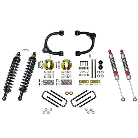 3 Inch Front Coilover Suspension Lift System with Front Upper Control Arms Rear Leaf Springs and Rear M95 Monotube Shocks 16-22 Toyota Tacoma Skyjacker-1