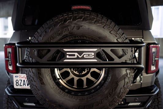 2021 2024 Ford Bronco Spare Tire Guard Accessory Mount DV8 Offroad-1
