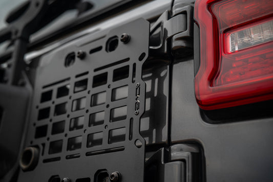 2018 2025 Jeep Wrangler JL Tailgate Reinforcement Molle Panel DV8 Offroad-1