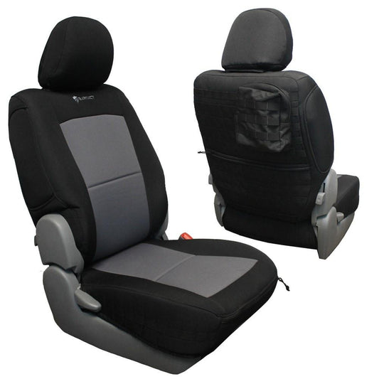 Toyota Tacoma Seat Covers 09-15 Tacoma Front Black BackTactical Series Pair Bartact-1