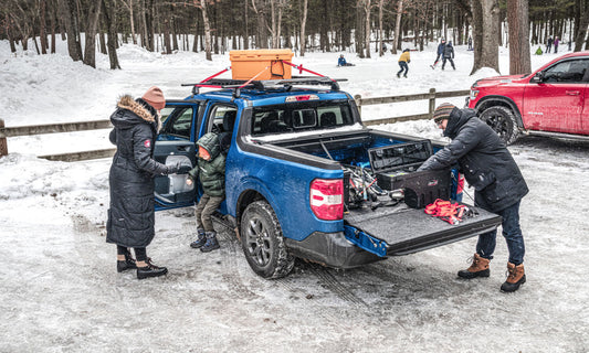 The N-FAB Universal Roof Rack Large 38.25 in Wide adds essential overhead cargo capacity and fits OEM and aftermarket crossbars on most cars, CUVs, and SUVs NFab-1