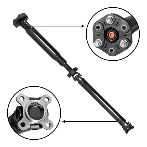 New Rear Driveshaft For Bmw X3, 48.6 Inch Flange To Flange USA Standard Gear