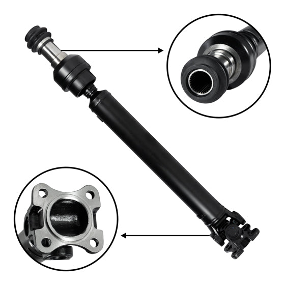 New Front Driveshaft For Dodge Aspen & Durango, 16 Inch Weld To Weld USA Standard Gear
