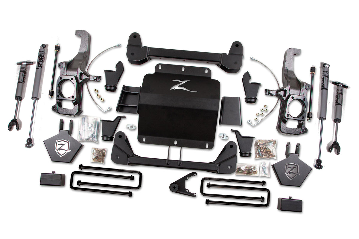 11-19 Silverado/Sierra 2500HD/3500HD 5.0 Inch Lift Kit With Top Overload With Fox Adventure Shocks Zone Offroad-1