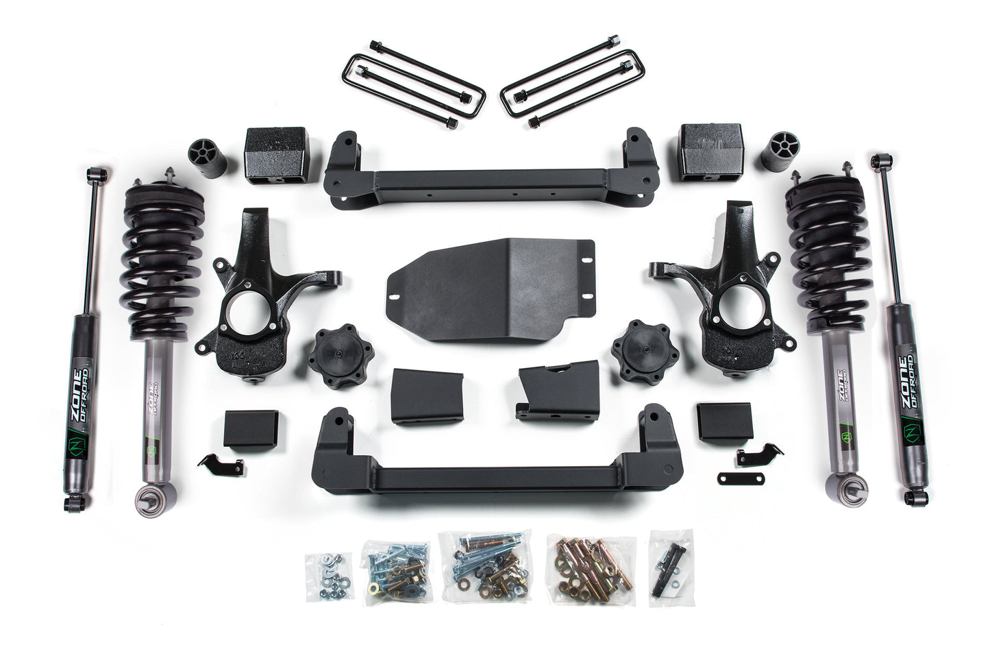 07-13 Chevrolet Silverado/GMC Sierra 1500 6.5 Inch Lift Kit Front Shock: Loaded Strut, Rear Shock: Nitro Series Zone Offroad