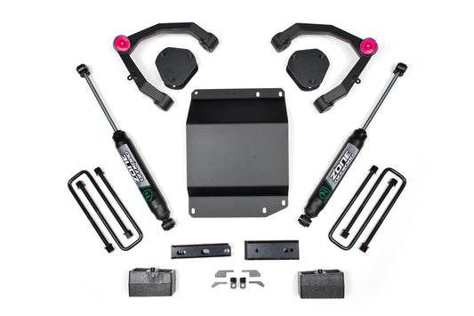 07-13 Silverado/Sierra 1500 4WD 3.5 Inch UCA Lift Kit With Nitro Shocks Zone Offroad-1
