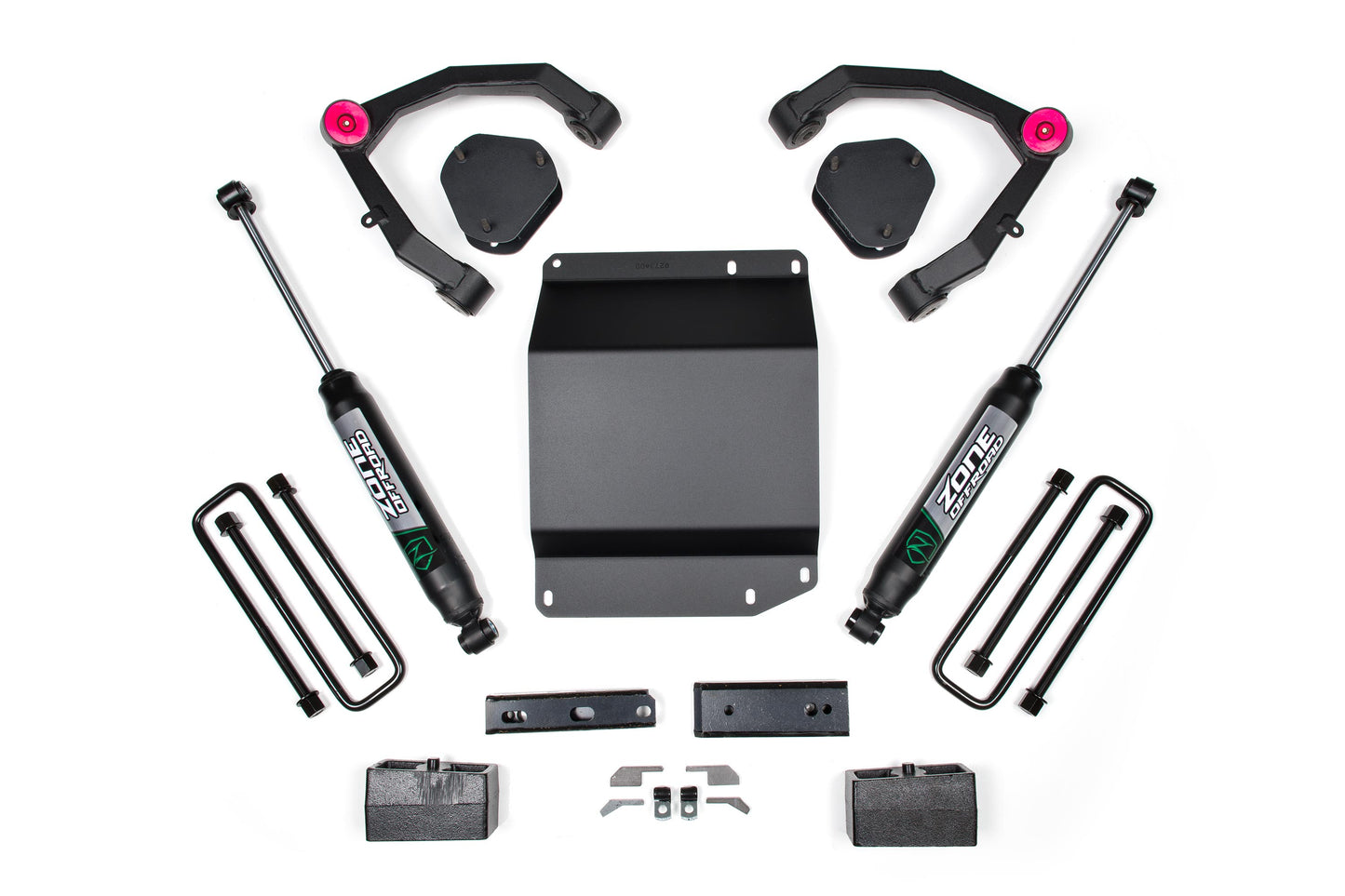 07-13 Silverado/Sierra 1500 4WD 3.5 Inch UCA Lift Kit With Nitro Shocks Zone Offroad-1