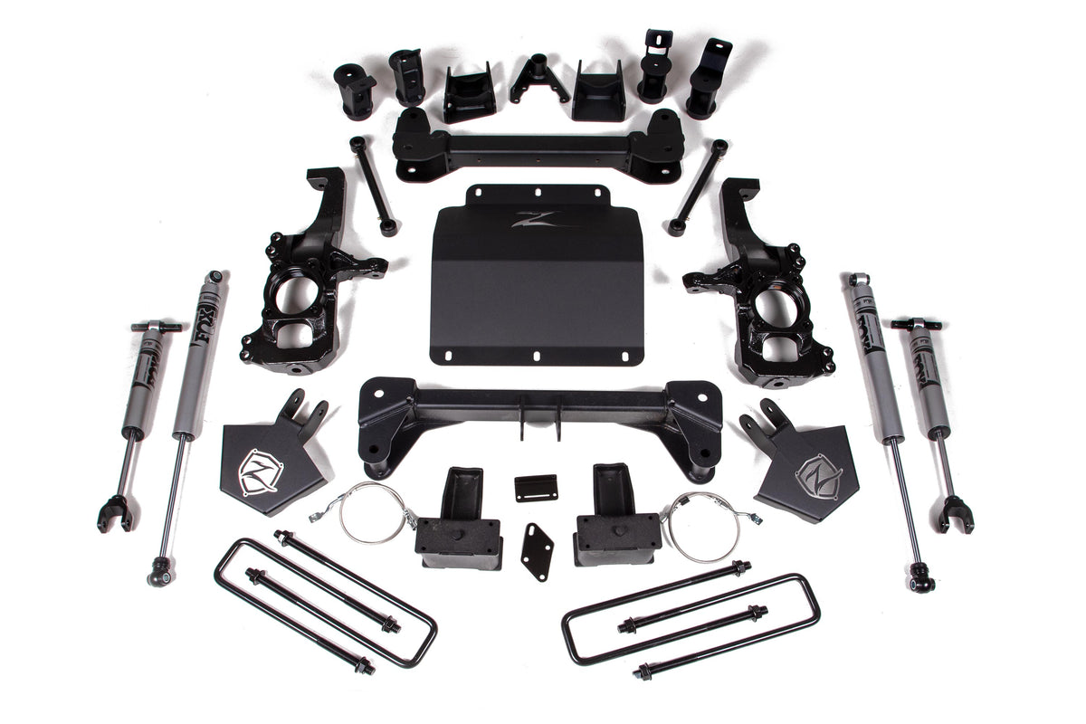 20-24 Silverado/Sierra 2500/3500 HD 5 Inch Lift Kit With Overload Fox Adventure Shocks Zone Offroad-1
