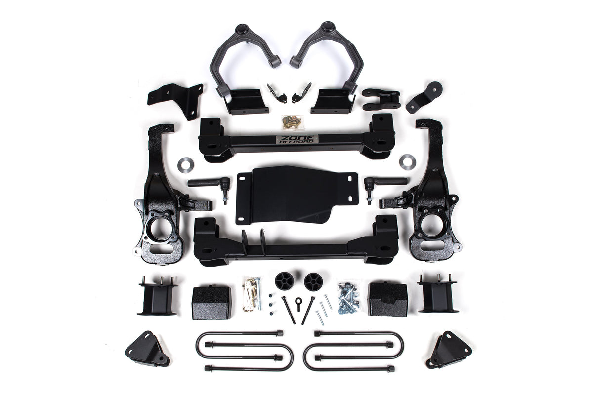 4 Inch Lift Kit For 25-Up Silverado/Sierra 1500 ZR2, AT4X 1500 4WD 3 Inch Rear Block Spacer Front Rear Shock Spacer Zone Offroad
