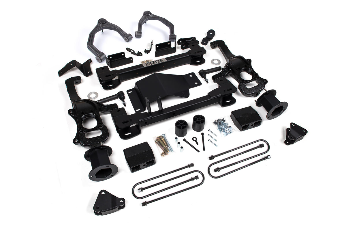 4 Inch Lift Kit For 25-Up Silverado/Sierra 1500 ZR2, AT4X 1500 4WD 3 Inch Rear Block Spacer Front Rear Shock Spacer Zone Offroad-1