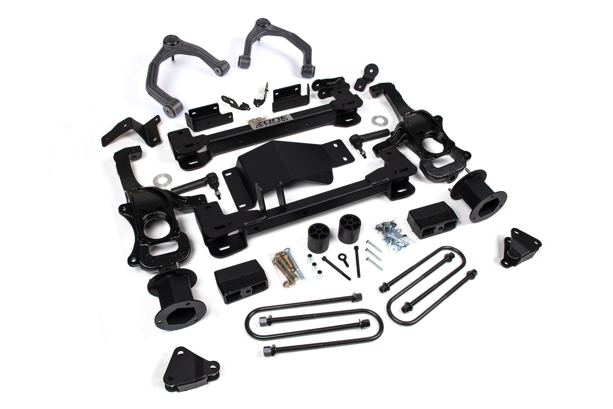 4 Inch Lift Kit for 25-Up Silverado/Sierra 1500 Denali High Country 4WD w/ ARC, 3 Inch Rear Block Spacer Front Rear Shock Spacer Zone Offroad-1