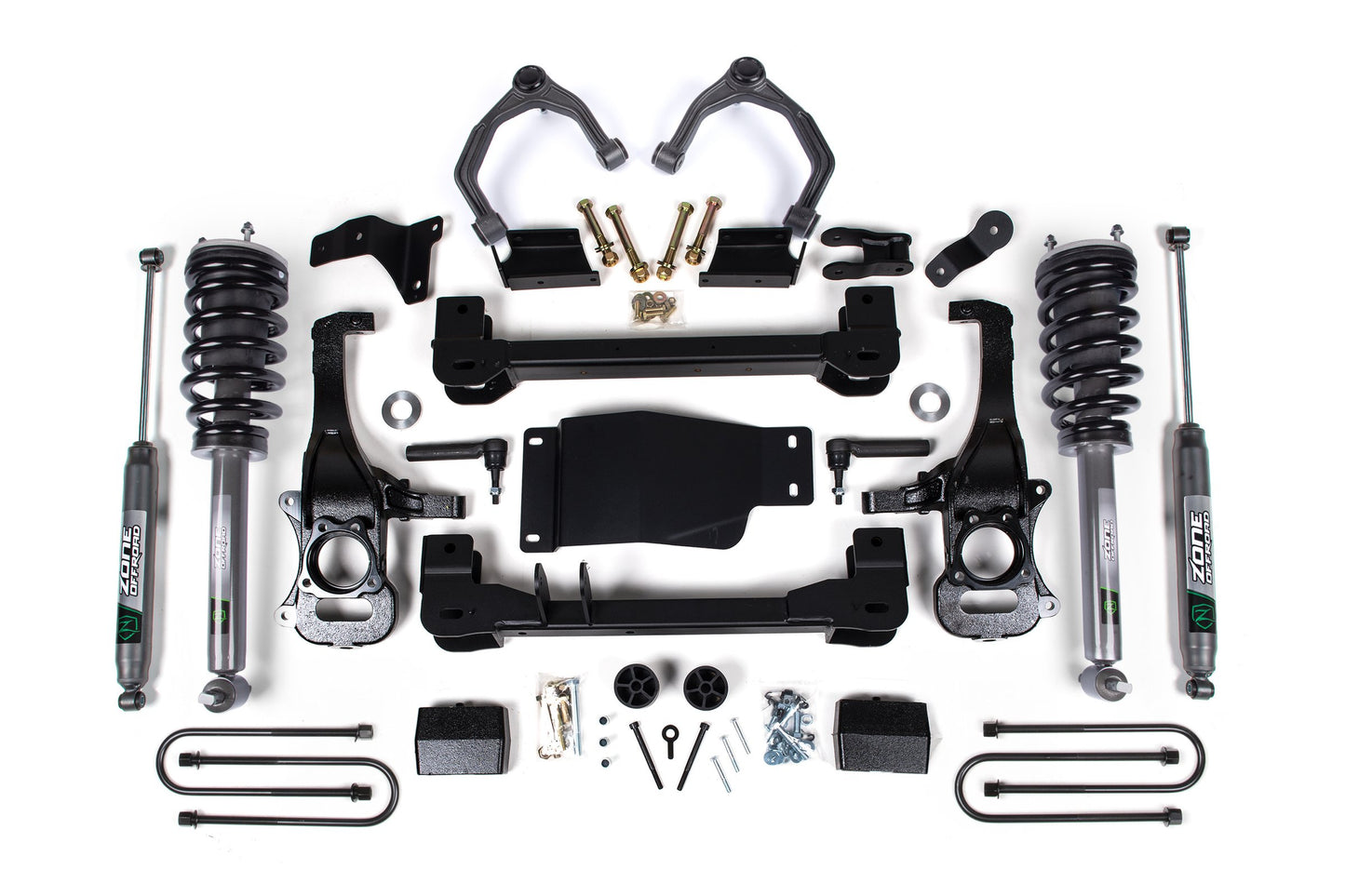 25-26 Chevrolet Silverado 1500 - GMC Sierra 1500 4WD 4 Inch Suspension Lift Kit, 3 Inch Rear Lift, Block - Nitro Loaded Struts, Nitro Shocks Zone Offroad