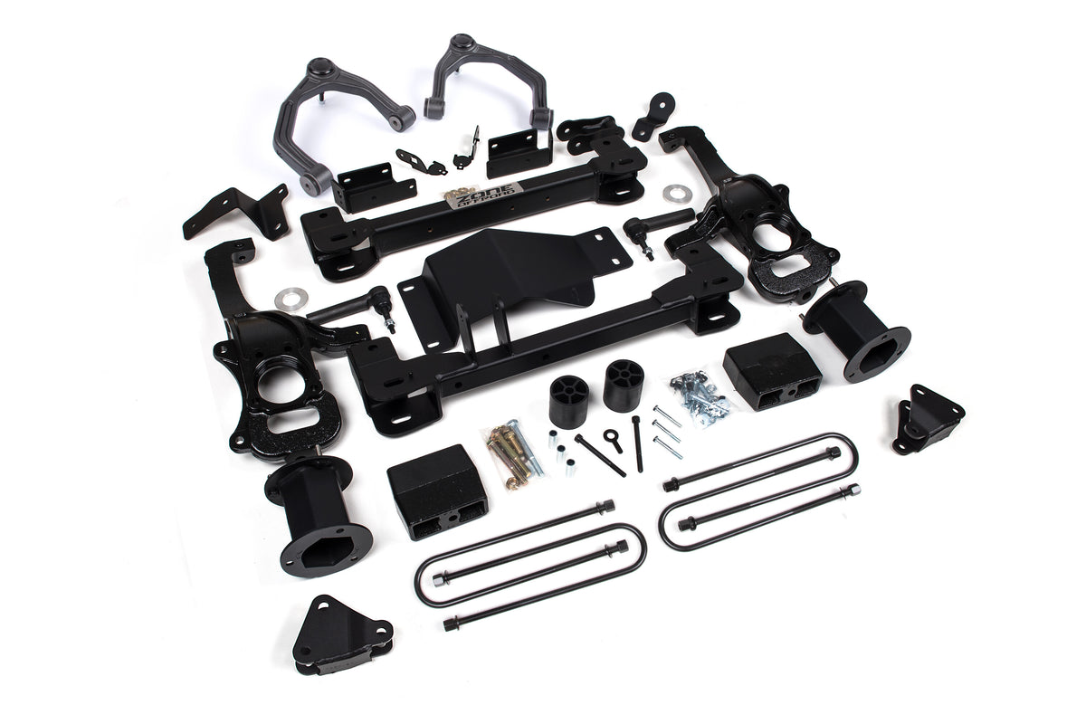 6 Inch Lift Kit For 25-Up Silverado/Sierra 1500 4WD W/ARC 5 Inch Rear, Block Spacer Front, Rear Shock Spacer Zone Offroad-1