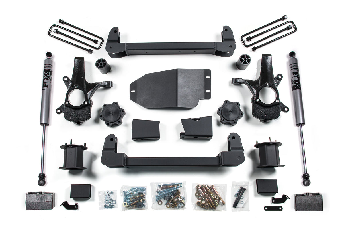 07-13 Chevrolet Silverado 1500 - GMC Sierra 1500 4WD 4.5 Inch Suspension Lift Kit, 3 Inch Rear Lift, Block - N/A, Fox 2.0 Adventure Series Shocks Zone Offroad-1
