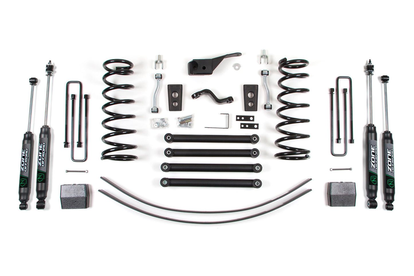 94-99 Dodge RAM 1500 5 Inch Coil Spring Lift Kit With Nitro Shocks Zone Offroad-1