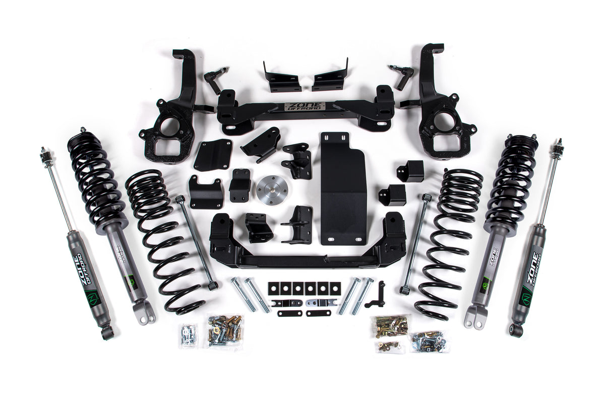 19-24 Ram 1500 4WD 6 Inch Suspension Lift Kit (Large Bore), 5 Inch Rear Lift, Coil Spring - Nitro Loaded Struts, Nitro Shocks Zone Offroad-3
