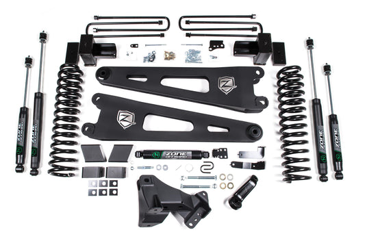17-19 Ford F-250/350 Super Duty 4 Inch Radius Arm Lift Kit 2 Inch Rear Block Diesel 3 Leaf Main Zone Offroad-1
