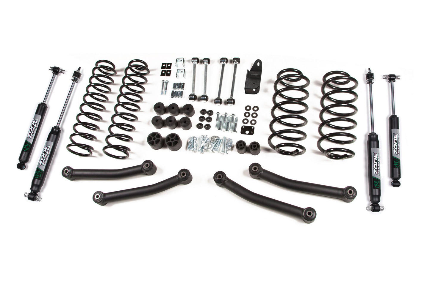 97-02 Jeep Wrangler TJ 4 Inch Coil Spring Lift Kit With Nitro Shocks Zone Offroad-1