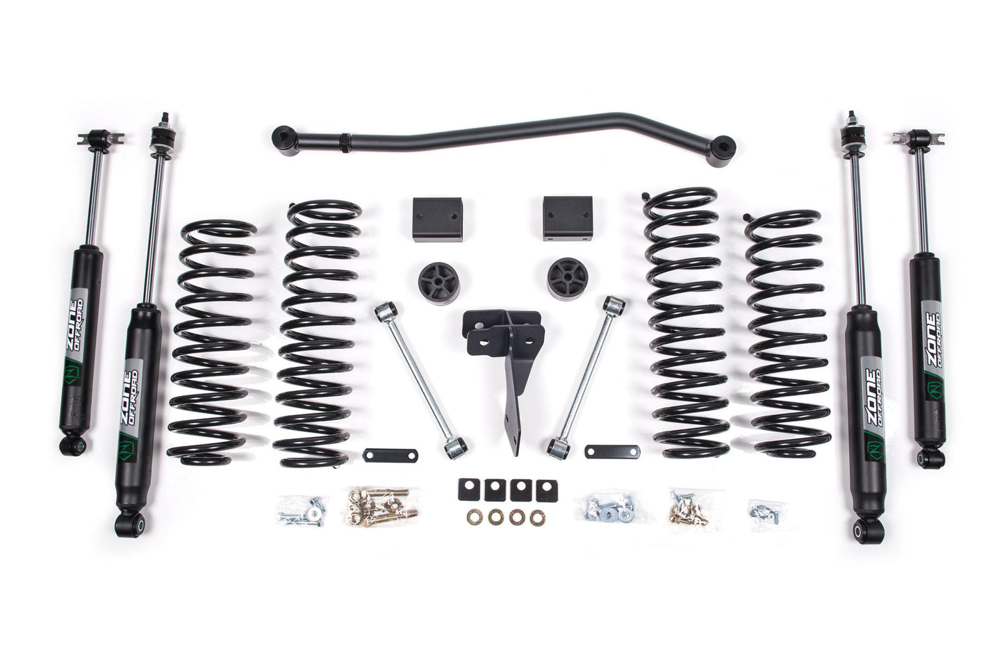 07-11 Jeep Wrangler JK 2 Door 4 Inch Coil Spring Lift Kit With Nitro Shocks Zone Offroad-1