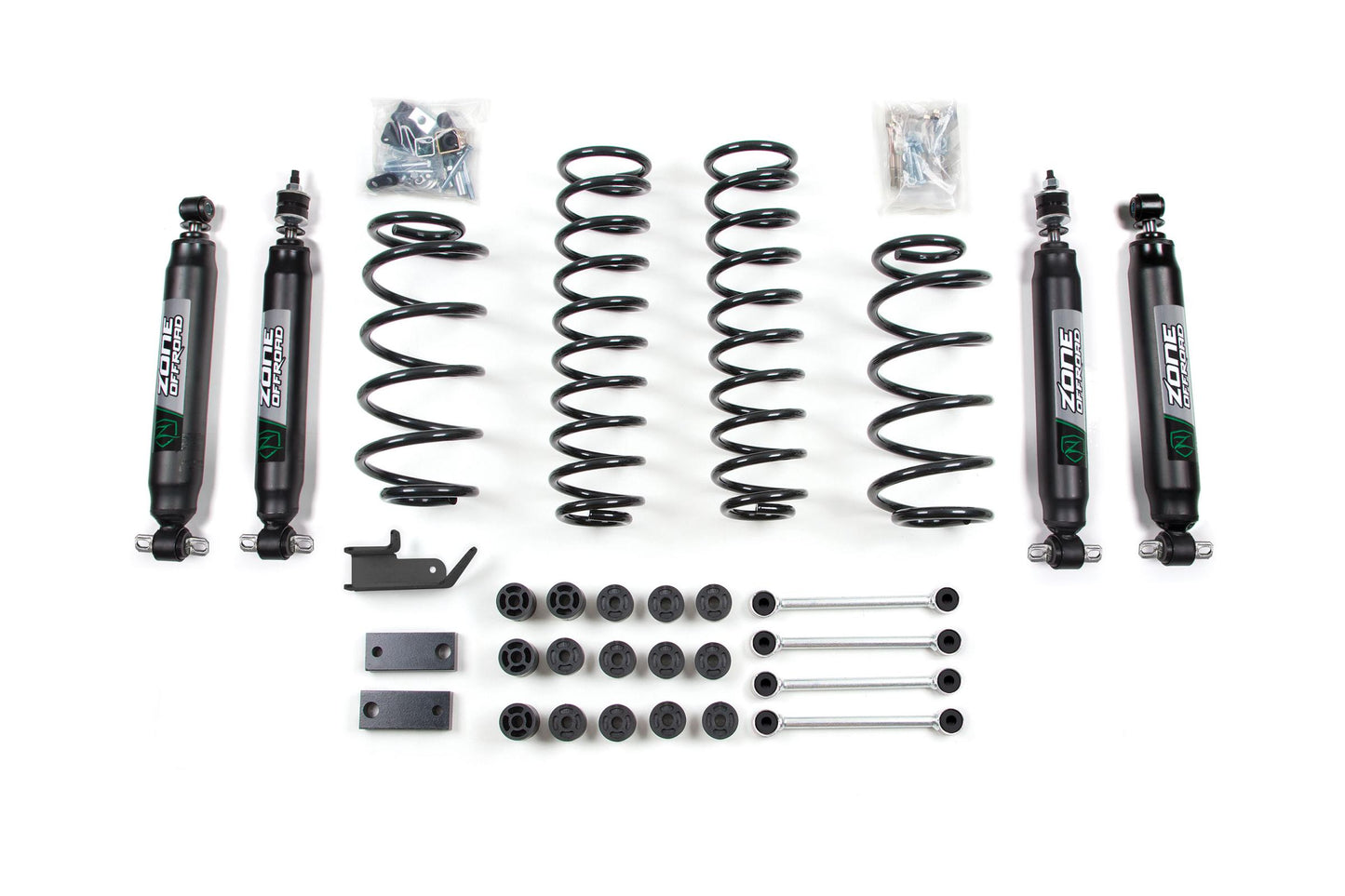 Zone Offroad 97-06 Jeep Wrangler TJ 4.25 Inch Combo Lift Kit With Discos Nitro Shocks Zone Offroad