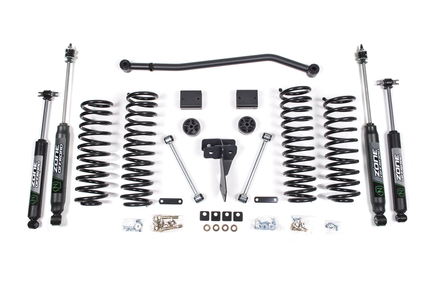 12-18 Jeep Wrangler JK 4 Door 4 Inch Coil Spring Lift Kit With Nitro Shocks Zone Offroad-1