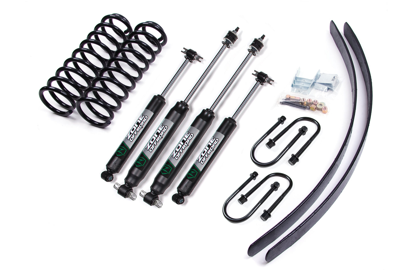 84-01 Jeep Cherokee XJ 3 Inch Coil Spring Lift Kit With Dana 35 Axle With Nitro Shocks Zone Offroad-1