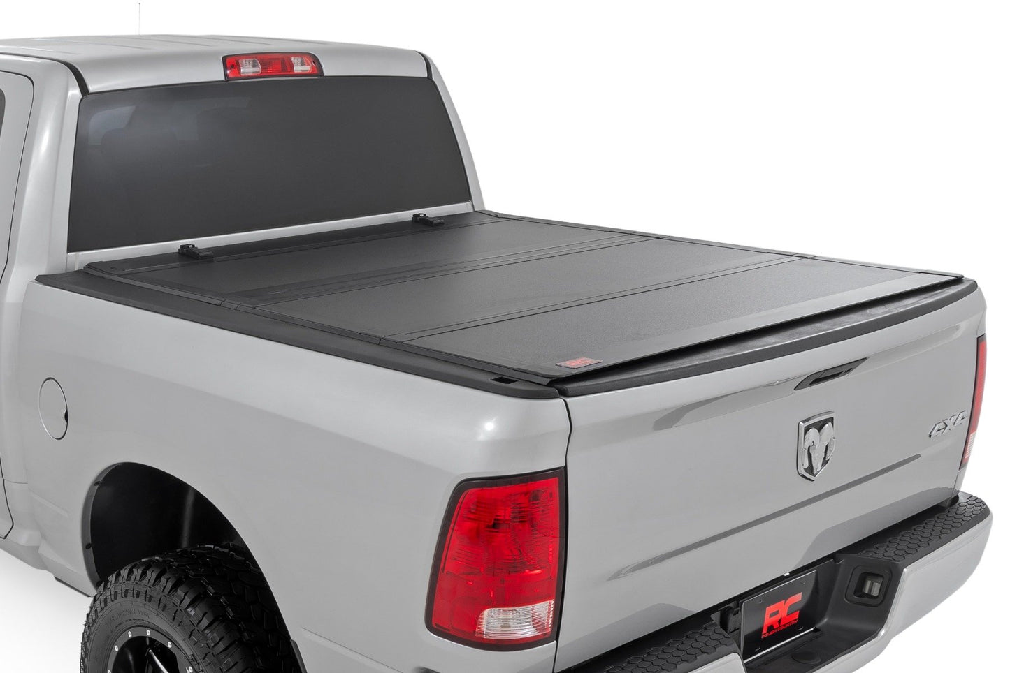 Hard Tri-Fold Flip Up Bed Cover | 6'4" Bed | Ram 1500 (10-18)/2500 (10-24) Rough Country