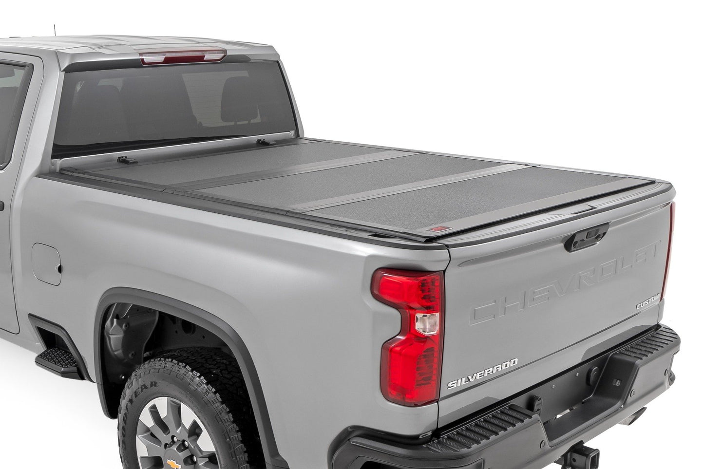 Hard Tri-Fold Flip Up Bed Cover | 6'9" Bed | Chevy/GMC Silverado/Sierra 2500HD/3500HD (20-25) Rough Country