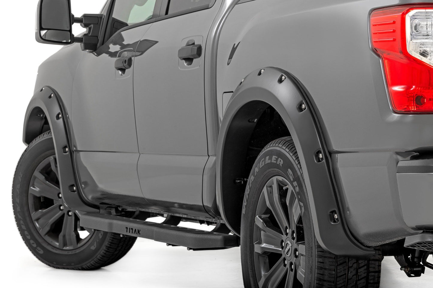 Pocket Fender Flares | Crew Cab | W/O Emblem | Gloss Black | Nissan Titan (17-24) Rough Country