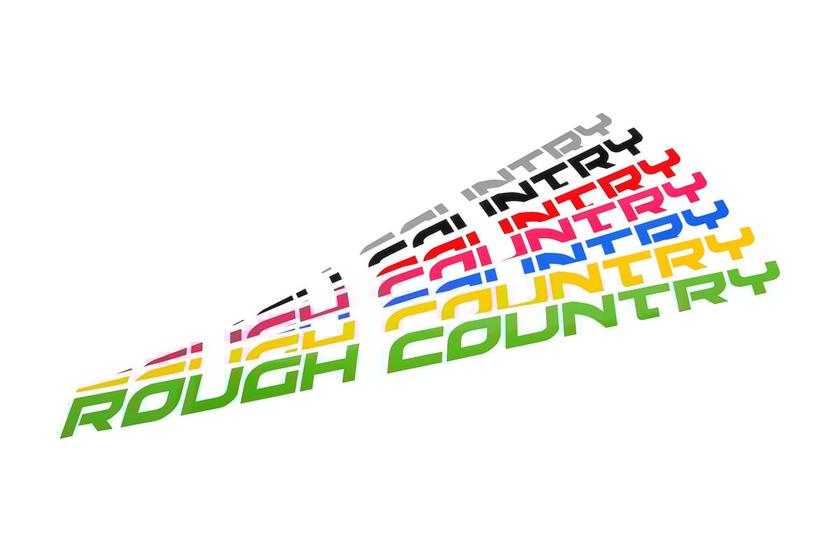 Rough Country Decal | 27 Inch Fender | Matte Black Rough Country