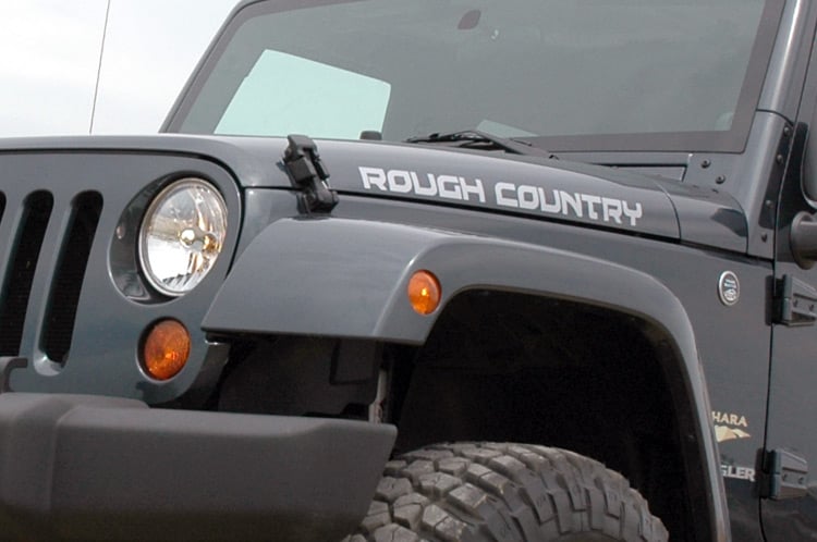 Rough Country Decal | 27 Inch Fender | Gray Rough Country