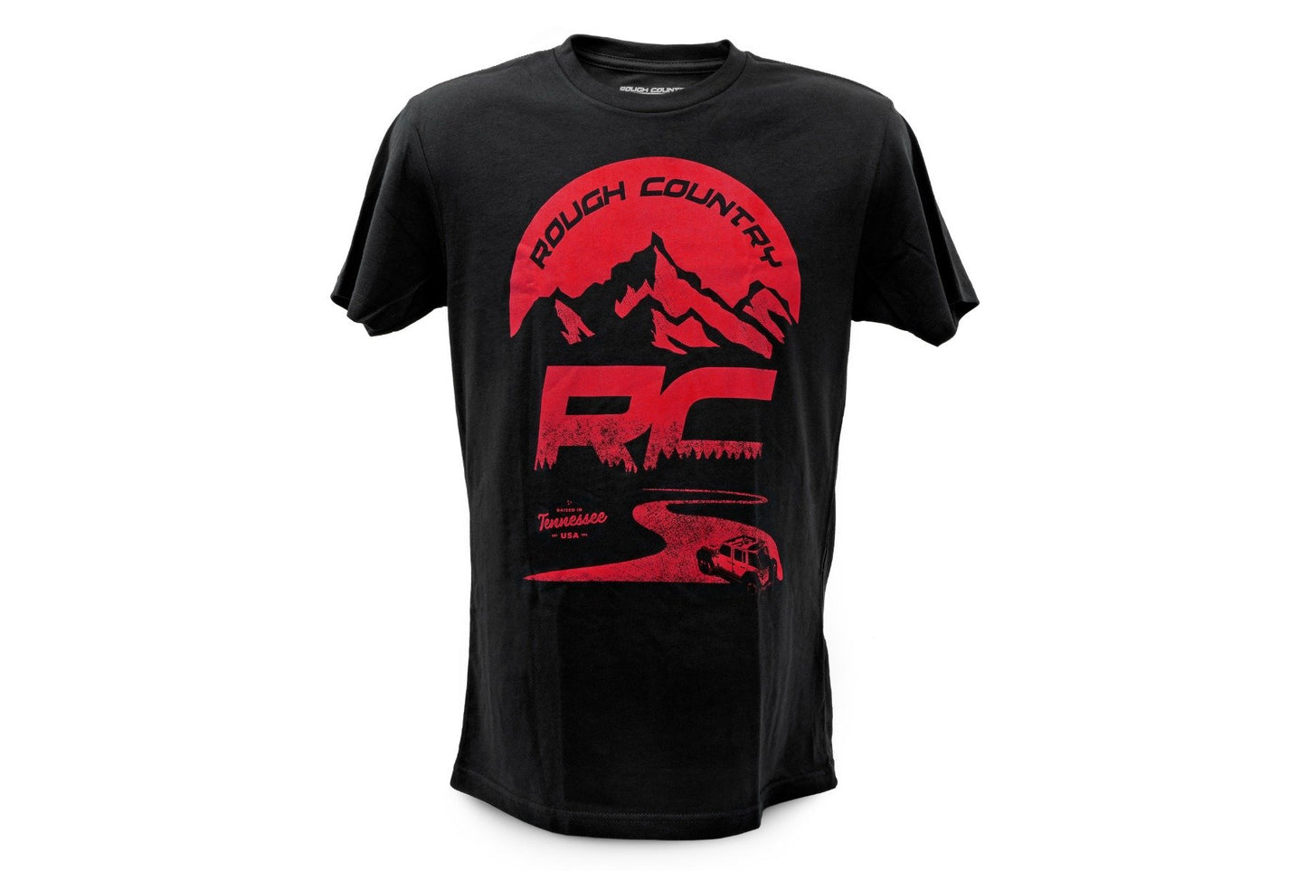 Rough Country T-Shirt | RC Mountains | Black | 3XL Rough Country