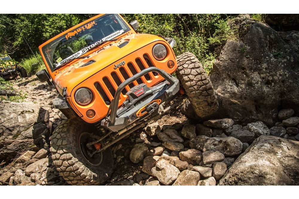 Inferno Front Winch Bumper with Flat Top Stinger | Jeep Wrangler JK CrawlTek Revolution
