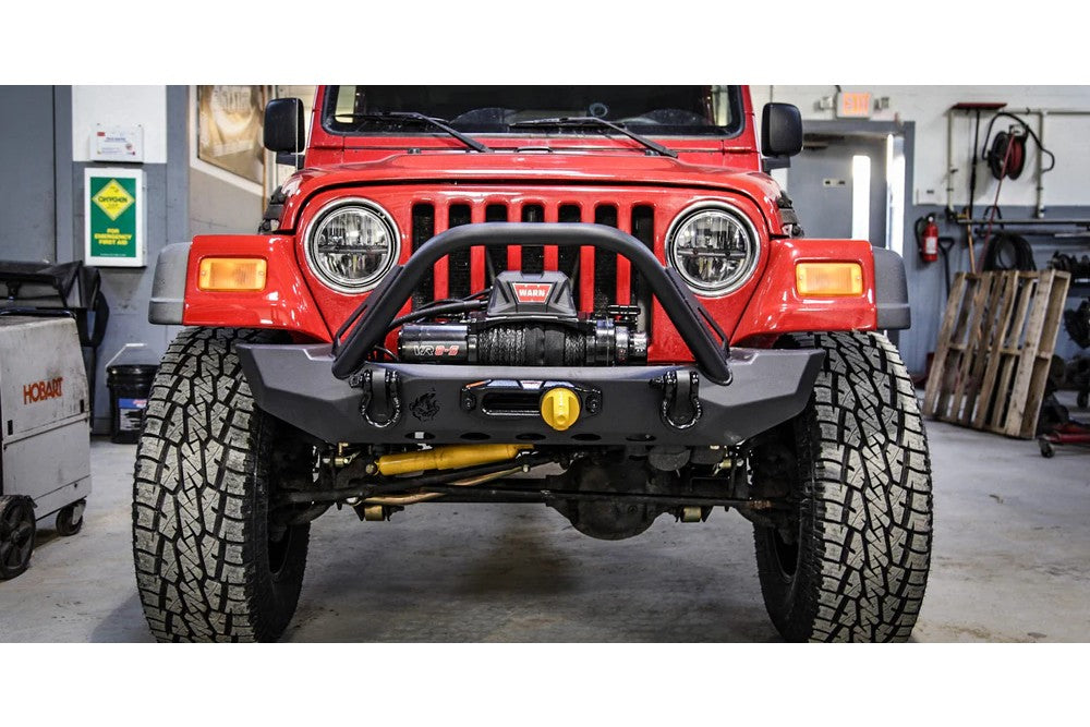 Pyro Mid-Width Front Bumper with Flat Top Stinger | Jeep Wrangler CJ/YJ/TJ CrawlTek Revolution